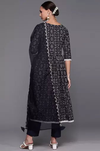 Women Ethnic Motifs Printed Kurta & Trousers With Dupatta