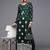 Women Green Ethnic Motifs Embroidered Kurta with Trousers