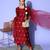 Women Maroon Floral Embroidered Sequinned Liva Kurta with Trousers & With Dupatta