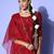 Women Maroon Floral Embroidered Sequinned Liva Kurta with Trousers & With Dupatta