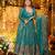 Rama green embroidered crunchy silk salwar suit set with dupatta