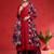 Floral Printed V-Neck Kurta With Trousers & Dupatta