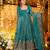 Rama green embroidered crunchy silk salwar suit set with dupatta