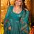 Rama green embroidered crunchy silk salwar suit set with dupatta