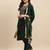 Floral Embroidered Round Neck Straight Kurta With Trousers And Dupatta