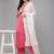 Women Pink & White Floral Embroidered Kurta with Trousers & Dupatta