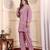 V-Neck Velvet Straight Kurta With Trousers