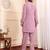 V-Neck Velvet Straight Kurta With Trousers