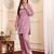 V-Neck Velvet Straight Kurta With Trousers