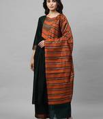 Women Green Yoke Design Pure Cotton Kurta with Palazzos & With Dupatta