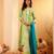 Floral Printed Notch-Neck Pure Cotton A-Line Kurta With Palazzos & Dupatta