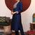 Blue Ethnic Motifs Embroidered Thread Work Kurta With Trousers & Dupatta