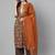 Women Olive Brown & Rust Orange Printed Kurta with Palazzos & Dupatta
