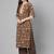 Women Olive Brown & Rust Orange Printed Kurta with Palazzos & Dupatta