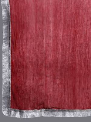 Floral Yoke Design Thread Work Straight Kurta with Trousers & Dupatta 3