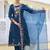 Floral Embroidered Pure Silk A-Line Kurta with Trouser & Dupatta