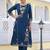 Floral Embroidered Pure Silk A-Line Kurta with Trouser & Dupatta