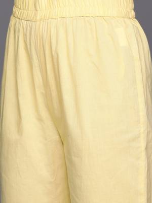 Floral Printed Zari Regular Kurta with Trousers & Dupatta 4