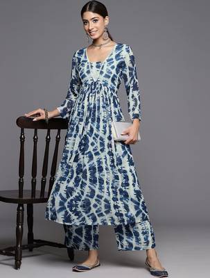 Printed Empire Kurta with Palazzos 7