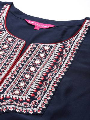 Women Ethnic Motifs Embroidered Regular Kurta with Trousers & With Dupatta 3