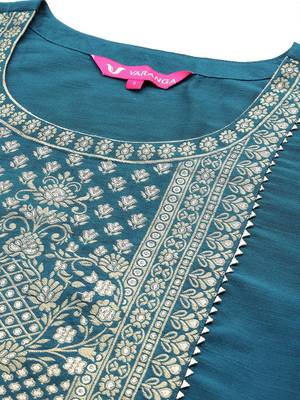 Women Yoke Design Regular Kurta with Trousers & With Dupatta 3