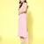 Regular Halter Neck Silk Crepe Kurta with Trousers & Dupatta
