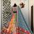 Grey Mirror Navratri Lehenga Choli With Dupatta