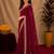 rani pink soft shimmer chiffon embroidery work designer saree with unstitched blouse piece
