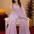 dusty lavender soft shimmer chiffon embroidery work designer saree with unstitched blouse piece
