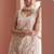 Beige net embroidered readymade salwar kameez