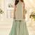 Sea green faux georgette embroidered readymade sharara suit set