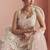 Beige net embroidered readymade salwar kameez