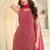 Rani pink faux georgette embroidered readymade sharara suit set