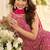 Rani pink faux georgette embroidered readymade sharara suit set