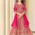 Rani pink faux georgette embroidered readymade anarkali suit