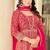 Rani pink faux georgette embroidered readymade anarkali suit
