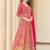 Rani pink faux georgette embroidered readymade anarkali suit