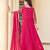 Rani pink faux georgette embroidered readymade anarkali suit