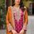 Rani pink faux chinon embroidered readymade salwar suit