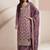 Dark lilac silk blend jacquard work readymade salwar kameez