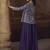 Purple chinon silk blend embroidered readymade jacket style suit