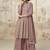 Mauve faux georgette embroidered readymade sharara salwar suit