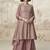 Mauve faux georgette embroidered readymade sharara salwar suit