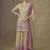 Beige & pink faux georgette embroidered readymade palazzo suit