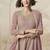 Mauve faux georgette embroidered readymade sharara salwar suit