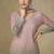 Pink & grey faux georgette embroidered  readymade palazzo suit