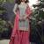 Grey faux chinon silk embroidered readymade palazzo suit