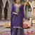 Purple faux chinon embroidered readymade salwar suit