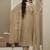 Beige silk blend embroidered readymade salwar suit