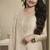 Cream silk blend embroidered readymade salwar suit
